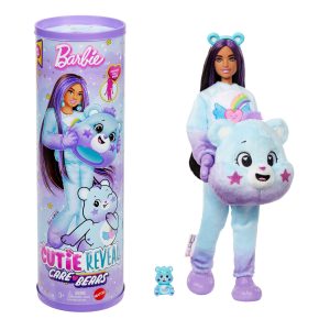 Barbie Cutie Reveal Care Bears Doll & Accessories. Series 2 Dream Bright Bear With 10 Surprises
