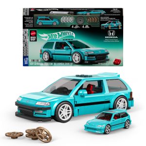 Mattel Brick Shop Hot Wheels Custom '90 Honda Civic Ef Building Toy Kit (248 Pieces). For Collectors