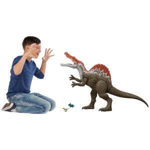 Jurassic World Super Colossal Spinosaurus Pack. 36 inch Long Dinosaur Toy & 2 Mini Figures