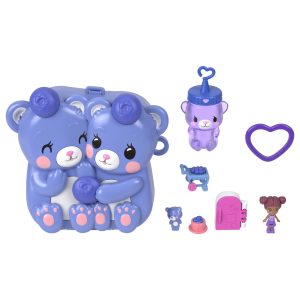 Polly Pocket Blueberry Besties Compact Playset With 1 Micro Doll And Pet. Travel Toy With Fruit Accessories