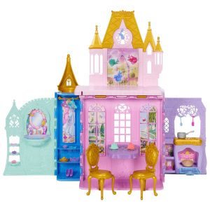 Disney Princess Close & Carry Foldable Castle Playset With 5 Play Areas & 20 Accessories