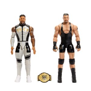 WWE Main EVent Showdown Bron Breakker vs Jey Uso Action Figures Set. Series #25. 6-inch Collectibles