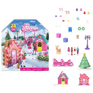 Barbie Mini Barbieland Collectible Advent Calendar With 1.5-Inch Dolls & 24 Days Of Surprises