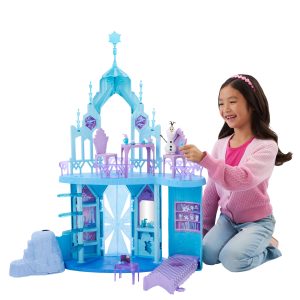 Disney Frozen Elsa's Frozen Ice Palace Castle Playset With Olaf. 5 Play Areas & 21 Accessories