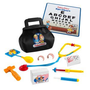 Fisher-Price 1988 Medical Kit. 11-Piece Doctor Bag Pretend Play Set For Preschool Kids