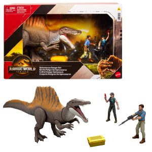 Jurassic World Rebirth Storypack With Exclusive Spinosaurus. 2 Human Figures & Accessories