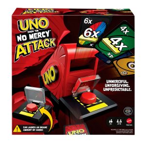 UNO Show 'Em No Mercy Attack Card Game With Card Launcher For Kids. Fans. Adults & Family Night