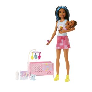 Barbie Doll And Accessories. Skipper Babysitter Crib Playset