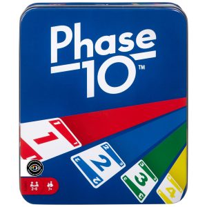 Phase 10 Card Game For Families. Adults And Kids. Rummy-Style Play in A Storage Tin