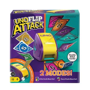 UNO Flip Attack Card Game For Family Nights. Game Nights. Travel. Camping & Parties
