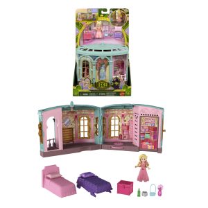 Universal Pictures' Wicked So Popular Dorm Small Doll Playset With 3 Play Spaces & 10 Total Pieces
