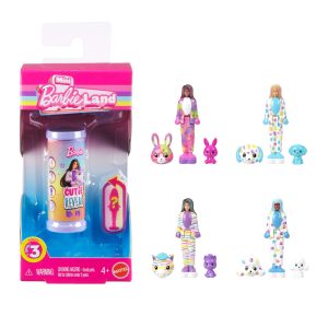 Barbie Mini Barbie Land Color Reveal Mermaid Dolls. 1.5-Inch Doll With Surprise Water Reveal . Series 3