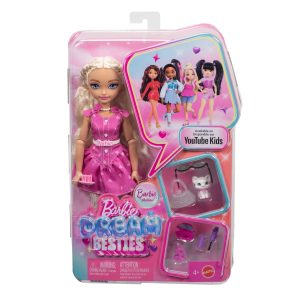 Barbie Dream Besties Barbie Malibu Doll & Accessories. Posable Fashion Doll & Themed Pieces