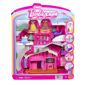 Barbie Mini Barbieland Bundle including 2 Holiday Dolls. 3 Snow Playsets. 3 Other 1.5-inch Dolls