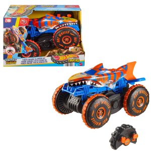 Hot Wheels Monster Trucks Tiger Shark Climber RC Vehicle. Battery-Powered Remote-Control Toy Truck