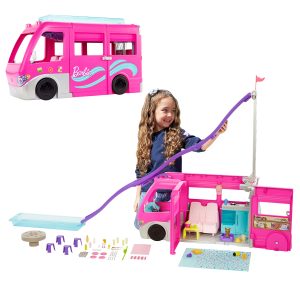 Barbie Camper. Doll Playset With 60 Accessories. 30-Inch Slide. Dream Camper