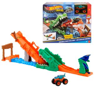 Hot Wheels Monster Trucks Pista Ataque ao Crocodilo