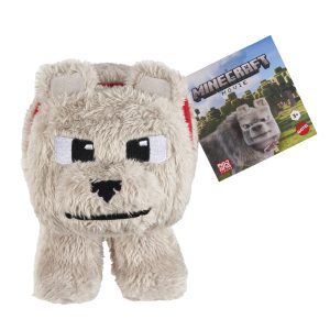 Minecraft Dennis The Wolf Plush Toy. 8-Inch Collectible Soft Doll Inspired By A Minecraft Movie
