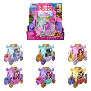 Disney Princess Carriage Reveal Surprise Small Doll. Vehicle & Figure (Characters May Vary)