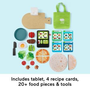 Fisher-Price Laugh & Learn 123 Follow The Recipe Meal Kit Preschool Pretend Playset. 30 Pieces