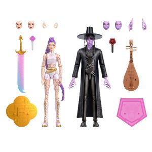 KPop Demon Hunters Rumi & Jinu Final Battle Action Figure Set. 4 Accessories. Swappable Hands & Faces
