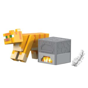 Minecraft Red Cat Action Figure & Accessories Set. 3.25-Inch Scale Collectible Toy