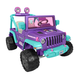 Power Wheels Gabby's Dollhouse Jeep Wrangler Battery-Powered Ride-On Toy Vehicle With Sounds