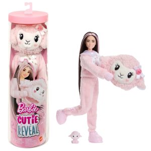 Barbie Cutie Reveal Doll & Accessories. Cuddly Series Lamb With 10 Surprises