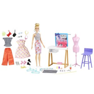 Barbie Fashion Designer Doll (12-In/30.40-Cm) & Studio. 25+ Design & Fashion Accessories. Ages 3 & Up
