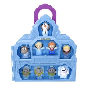 Disney Frozen Castle Playset With 9 Fisher-Price Little People Figures. Carry Along Castle Case