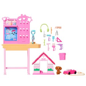 Barbie World Build-A-Doghouse Playset With Workbench. Buildable Doghouse & 15+ Accessories