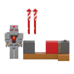 Minecraft Protector's Firework Launcher Action Figure & Accessories Set. 3.25-inch Scale Collectible
