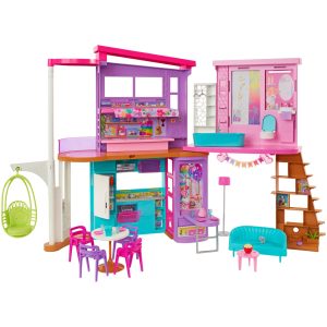 Barbie Vacation House Playset With 30+ Pieces. Toy For 3 Year Olds & Up