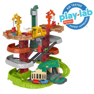 Thomas And Friends Multi-Level Train Set With Spinning Turntable. Trains & Cranes Super Tower