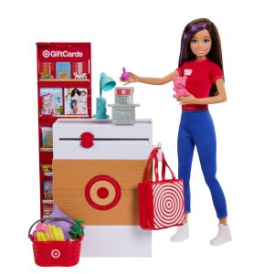 Barbie Toys. Skipper Doll And Target First Jobs Set With Checkout Stand And Accessories