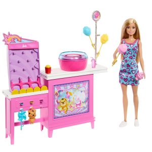 Barbie Mysteries: Beach Detectives Barbie Malibu Doll. Cotton Candy Game Playset & Accessories