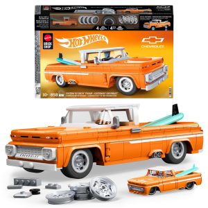 Mattel Brick Shop Hot Wheels Custom '62 Chevy Pickup Building Toy Kit (858 Pieces). For Collectors