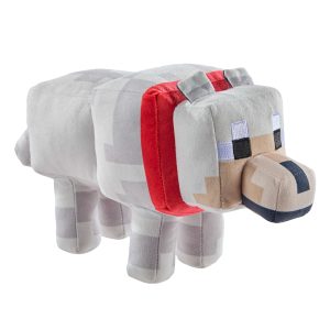 Minecraft Plush Tamed Wolf Toy. 8-Inch Soft Doll. Collectible Inspired By The Video Game Character