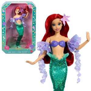 Disney Princess Sparkling Princess Series Mermaid Ariel Fashion Doll With Removable Tail & Sleeves