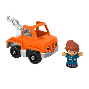Fisher-Price Little People Help And Go Tow Truck & Figure Set For Toddlers. 2 Pieces