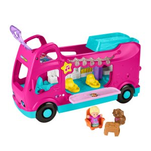 Fisher-Price Little People Barbie Little Dreamcamper Rv Playset With Music Lights & 2 Figures. Multilanguage Version