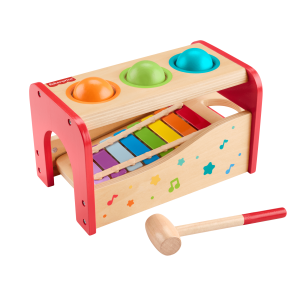 Fisher-Price Wooden Pound & Tap Bench Xylophone Toddler Musical instrument Toy. 6 Wood Pieces