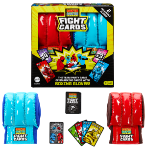 Rock 'Em Sock 'Em Robots Fight Cards Card Game With Two Boxing Gloves. Team Party Game