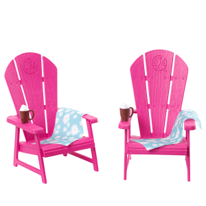 Barbie World Pink Chair Playset With 6 Accessories Including Furniture. Blankets. & Mugs
