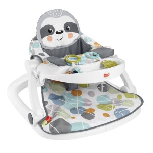 Fisher-Price Sit-Me-Up Floor Seat With Tray. Portable Baby Chair With Toys. Cute Sloth