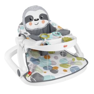 Fisher-Price Sit-Me-Up Floor Seat With Tray. Portable Baby Chair With Toys. Cute Sloth