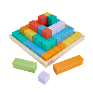Fisher-Price Wooden Stacking Blocks Building Toy For Toddlers. 65 Wood Pieces