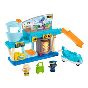 Fisher-Price Little People Everyday Adventures Airport Toddler Playset. Airplane & 3 Play Pieces