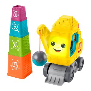 Fisher-Price Count & Stack Crane With Blocks. Lights & Sounds. Multi-Language Version