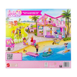 Barbie World Horse Stable Playset With Toy Horse. Jump. & Accessories. 7-Piece Set